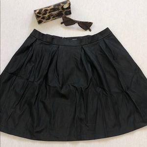 Faux leather black skater skirt. High waisted.